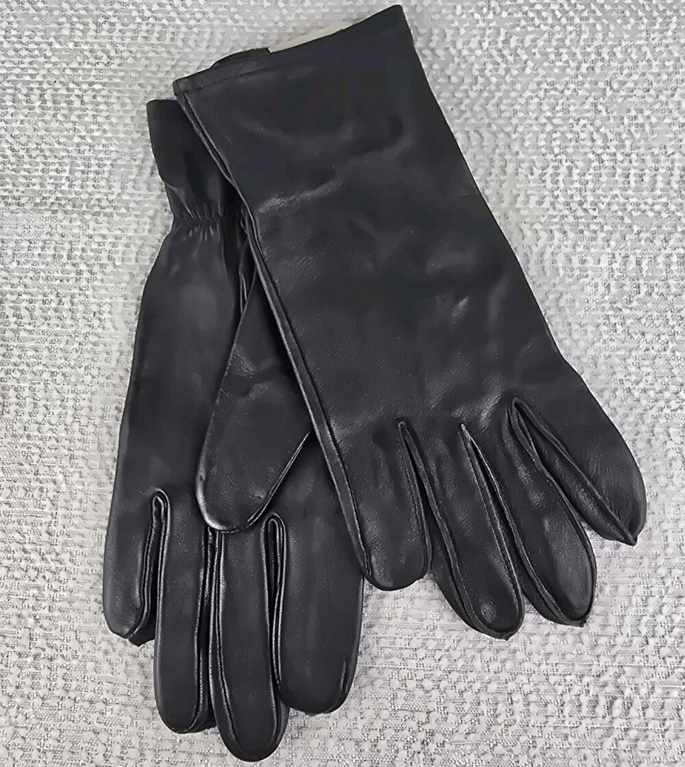 Vintage Mario Papa & Sons Inc Gloves Leather Black Men Size 3 NEW OLD STOCK USA